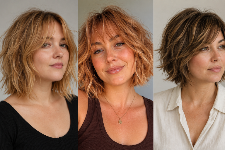 20 Shaggy Bob Ideas for Fine Hair and Round Faces