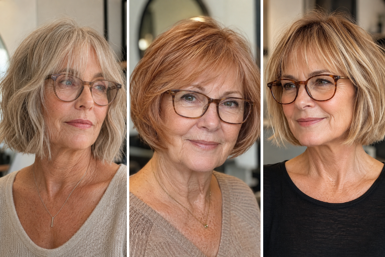 20 Bob Haircuts for Women Over 60 With Fine Hair and Glasses That Frame Everything Just Right