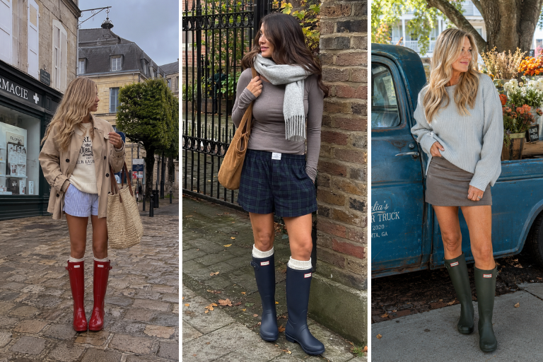 18 Hunter Boots Outfits That Prove Rainy Days Can Still Be A Serve